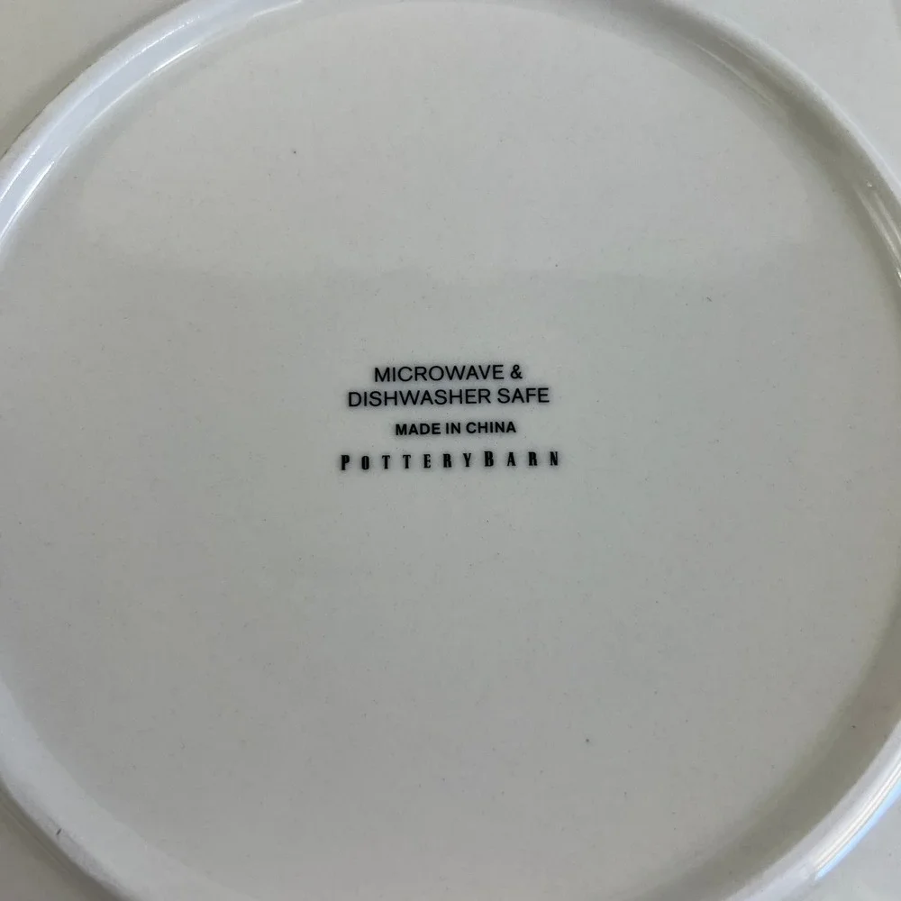 Pottery Barn Monique Lhuillier Rose Bouquet Salad Plates 8.5